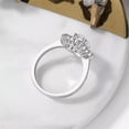 thumbnail image 5 of 3ct Oval Women's White Wedding 6*8MM CZ 925 Silver Flower Engagement Ring Sz 4-9, 5 of 5