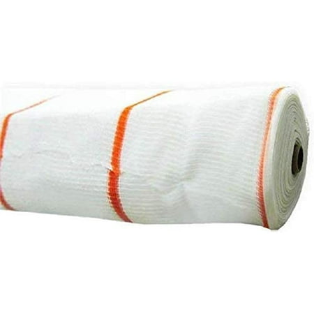 Construction Safety Debris Netting - 150 Ft Temporary Material Roll, 1/4 in Mesh Scaffold Net Enclosure, Barricade, Visibility Barrier, Fencing Roll - Heavy Duty Fire Retardant Plastic - White