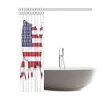 thumbnail image 3 of MYPOP Americana Decor Collection, USA Map Flag Stars Stripes American Style, Polyester Fabric Bathroom Shower Curtain Set, 60W X 72L Inches, Blue Red White, 3 of 3