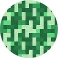thumbnail image 1 of Ahgly Company Tapis d'Intérieur Lavables en Machine, Ronds, Transitionnels, Vert Jade, Ronds de 5', 1 of 7