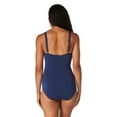 thumbnail image 2 of Speedo Women's Endurance+ Shirred Tank Solid One Piece Swimsuit with Adjustable Straps - Peacoat, Size: 12, 2 of 4