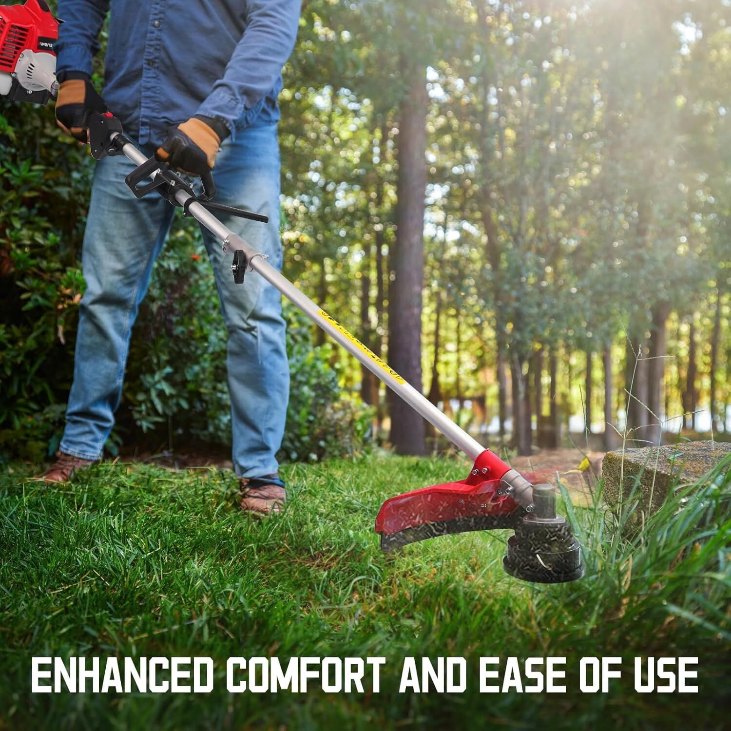 Amerisun 25.4cc Gas String Trimmer, Gas Weed Wacker, weed trimmer3-in-1 String Trimmer/Edger 16-Inch with 10-Inch Brush Cutter for Grass Cutting