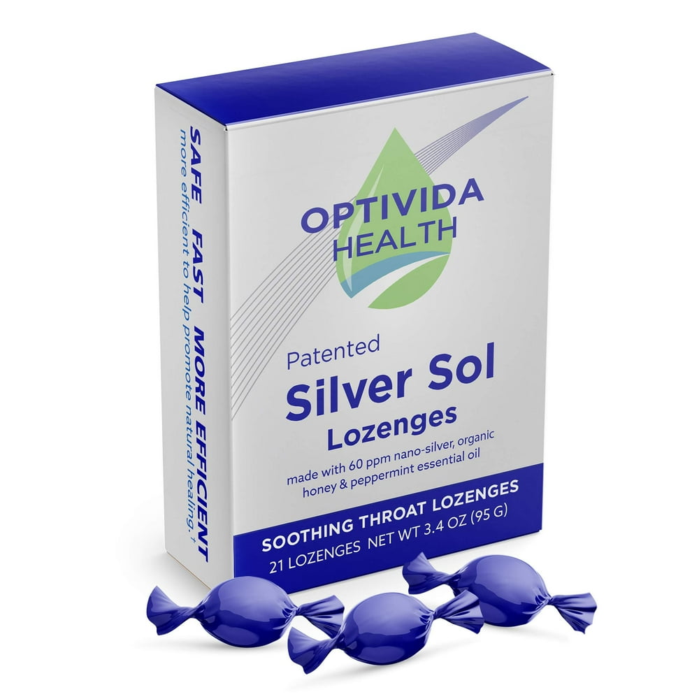 Optivida Health — NanoSilver Sol Lozenges 60PPM — FastActing Cough