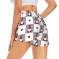 thumbnail image 3 of Bixox Women's Gnomes and Hearts pattern 2 in 1 Running Shorts - Lightweight Athletic Workout Gym Yoga Shorts Liner with Pockets - Small, 3 of 7