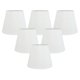 thumbnail image 1 of Juego de 6 pantallas de tela blanca con clip para lámpara de araña, repuesto para lámpara de pared E14, decoración del hogar, 1 of 7
