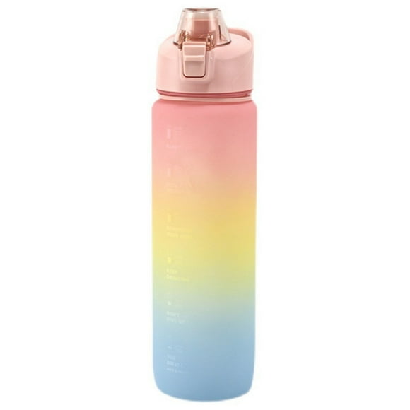 Coofit Water Bottle Plastic 34oz: Flip Top Lid Sports Bottle Drink Bottle with Filter