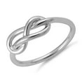 thumbnail image 2 of 925 Sterling Silver Oxidized Platinum Plated Infinity Knot Oxidized Women Valentines Day Gifts Ring, 2 of 4