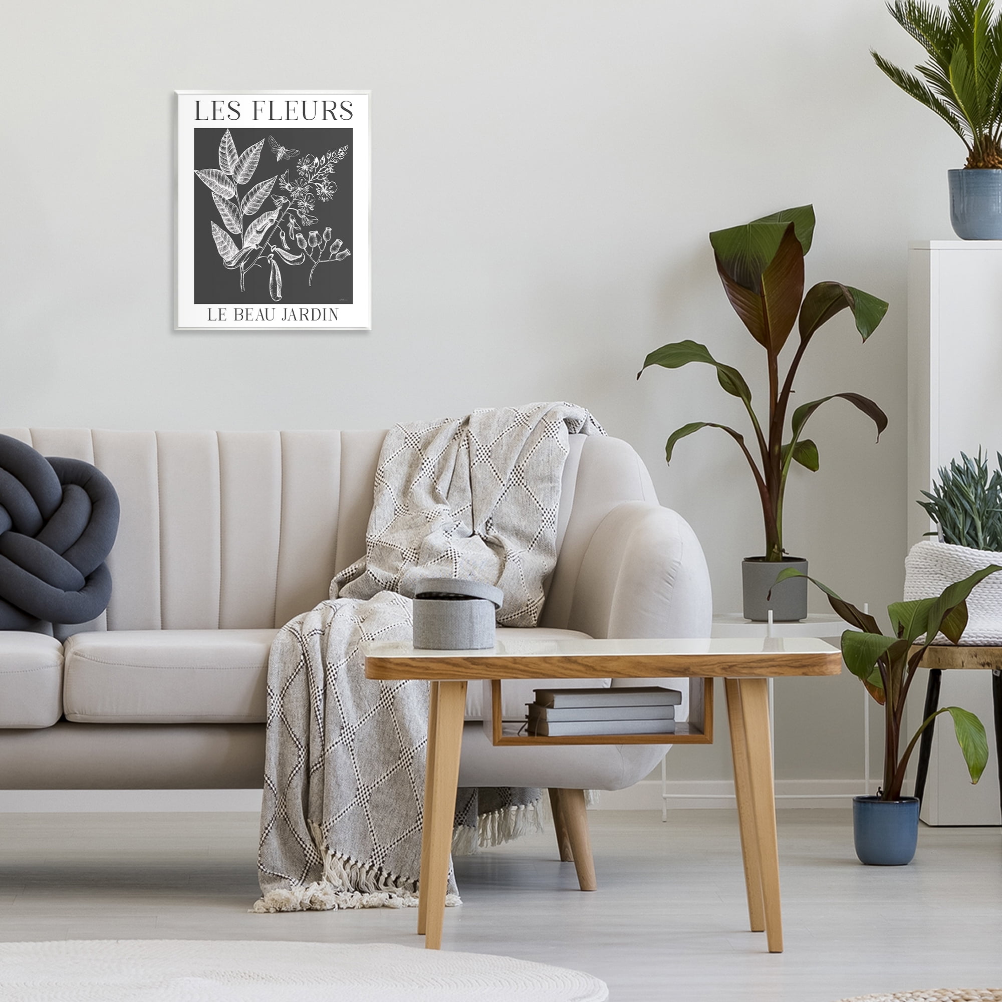 Stupell Industries Les Fleurs Black & White Contour Wall Plaque Art, design by Lux + Me Designs