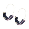 thumbnail image 3 of Qarigey 1 par de aretes de estilo simple con estampado de leopardo en forma de U para niñas adolescentes Ropa, zapatos y accesorios Miscelánea Morado oscuro Qarigey AP010170-09, 3 of 6