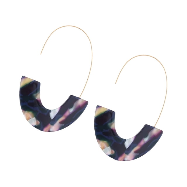 1 par de aretes estilo simple en forma de U con estampado de leopardo geométrico universal aro para la oreja joyería de moda para chicas Ropa, zapatos y accesorios Miscelánea Morado oscuro Minnieouse AP010170-09