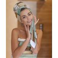 thumbnail image 7 of Sage Green Vintage Towel Set of 3, Soft Microfiber Bath Towels, Hand Towel, Washcloths, Brown Retro Farmhouse Elegant Pastoral Quick-Dry Absorbent Towels for Bathroom Kitchen Hotel Beach Gym Spa, 7 of 7