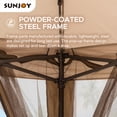 thumbnail image 3 of Sunjoy Tawney 11 ft. x 11 ft. Brown Pop Up Portable Steel Gazebo, 3 of 7