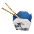 thumbnail image 3 of Great Wave Kanagawa Hokusai Takeout To Go Box Serving Bowl With Chopsticks Set, 3 of 10