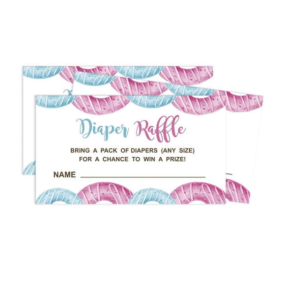 Inkdotpot 30Donuts Baby ShowerDiaper Raffle Ticket Lottery Insert Cards Supplies Games For Baby Shower Party Bring A Pack Of Diapers To Win Favors Gifts And Prizes