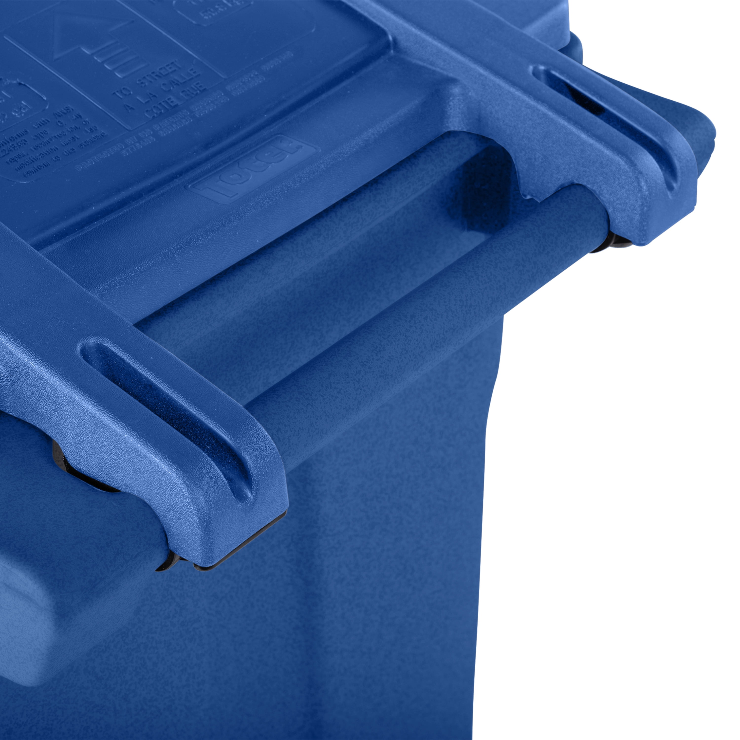 Toter 32 Gallon Trash Can Blue with Wheels and Lid
