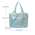thumbnail image 4 of Bolso de hombro para mujer Bolso mensajero impermeable de gran capacidad (verde perla), 4 of 8