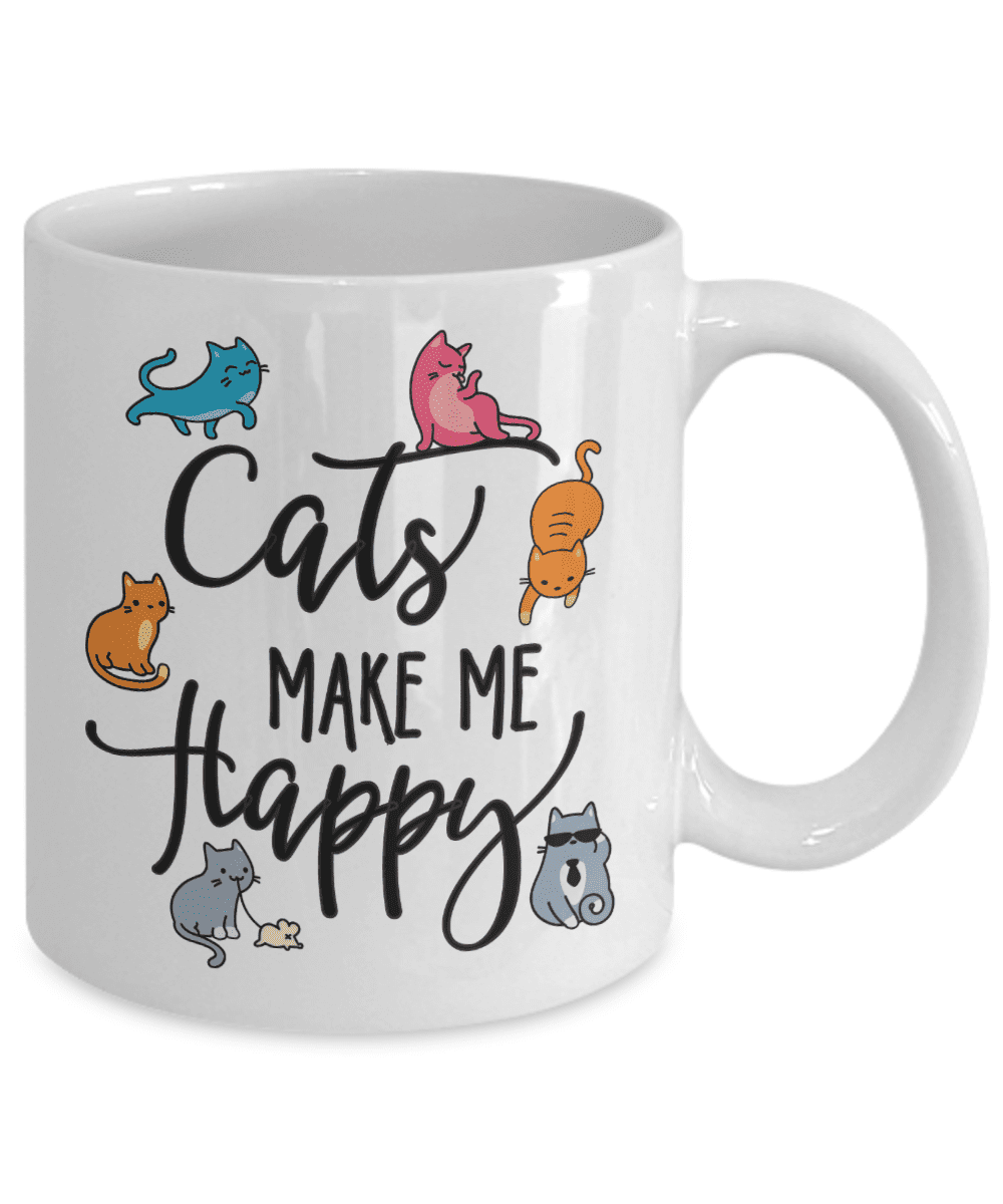 Crazy Cat Lady Novelty Mug Tea Coffee Mug Cup Gift 11oz Animal Cats White Mugs 