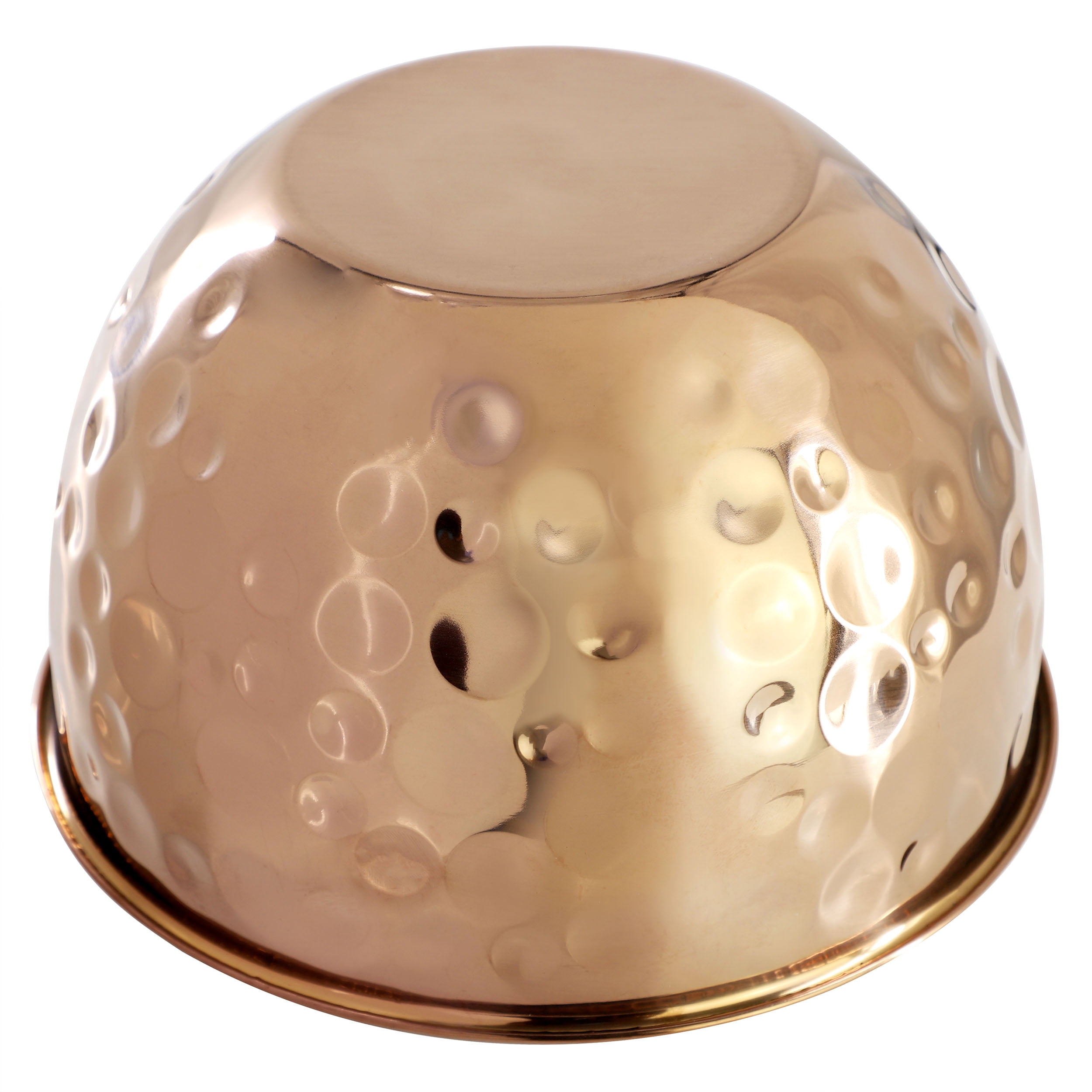 MegaChef Hammered Bubble Texture 5 Piece Stainless Steel Serving Bowl Set in Copper