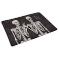 thumbnail image 2 of MKHERT Funny Human Skeletons Best Friends Posing Doormat Rug Home Decor Floor Mat Bath Mat 30x18 inch, 2 of 3