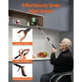 thumbnail image 3 of VEVOR Grabber Reacher Tool, 43" Foldable Reacher Grabber Pickup Tool with 360° Rotating Jaw, Magnet and LED Light, Lightweight Grabber Reacher Tool for Seniors, Extra Long Trash Picker Upper Grabber, 3 of 9