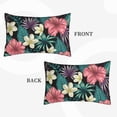thumbnail image 2 of Goofa Green Tropical Leaves Pattern Pillow Case – Plush & Soft Cushion Cover, Hypoallergenic Throw Pillow Case for Comfortable Sleep with Envelope Closure-14"x20", 2 of 6