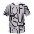thumbnail image 1 of Nouveaux T-Shirts Graphiques en Anglais pour Hommes Tendance Style Décontracté de Rue Personnalité Col Rond Manches Courtes, 1 of 5