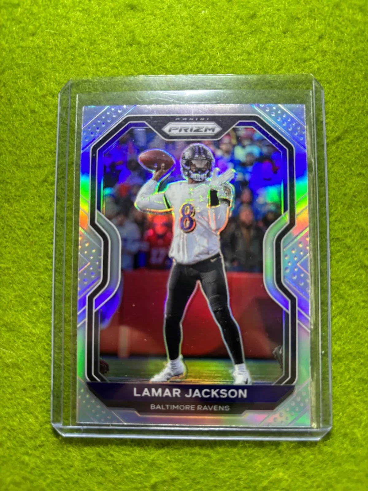 Lamar Jackson SILVER PRIZM SP CARD 2020 Panini Prizm Football BALTIMORE RAVENS