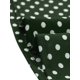 thumbnail image 5 of Blusa de manga corta con cuello de solapa y lazo de contraste de lunares para mujer Inspire Chic, verde oscuro, talla M, 5 of 6