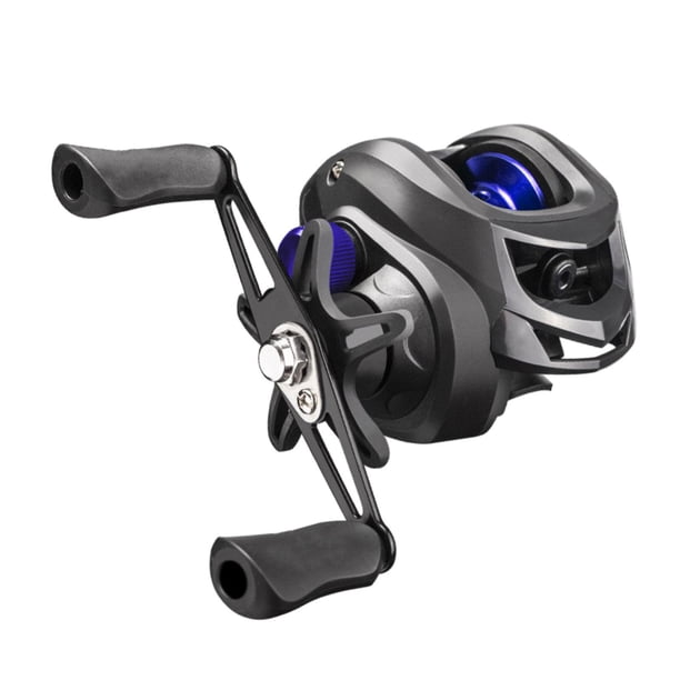 Carrete Baitcasting - Carrete de pesca Baitcaster de perfil bajo, compacto de 17,6 LB, 12 Azul Derecha shamjiam carrete de cebo