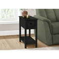 thumbnail image 5 of Accent Table - 2 Tier - Nightstand - Side Table - Storage Drawer - Black Veneer, 5 of 11