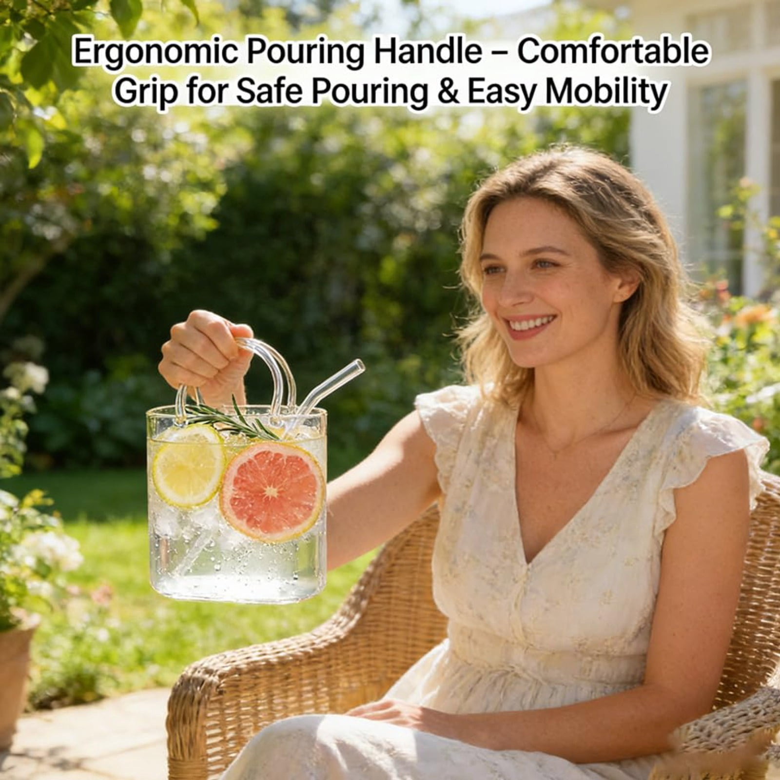 Glass Purse for Drinks - 26oz Unique Handbag-Shaped Wine Glass, Creative Cocktail Cup & Flower Vase, Fun Party Gift for Women (Clear)