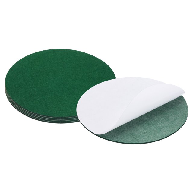 Fieltro de Base de Lámpara de 9 Pulgadas de Diámetro Uxcell Paquete de 6 Grosor de 0.12 Pulgadas Redondo Suave Adhesivo Verde Oscuro