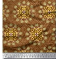 thumbnail image 1 of Soimoi Cotton Cambric Fabric Moroccan Damask Print Fabric by The Yard 56 Inch Wide, 1 of 3
