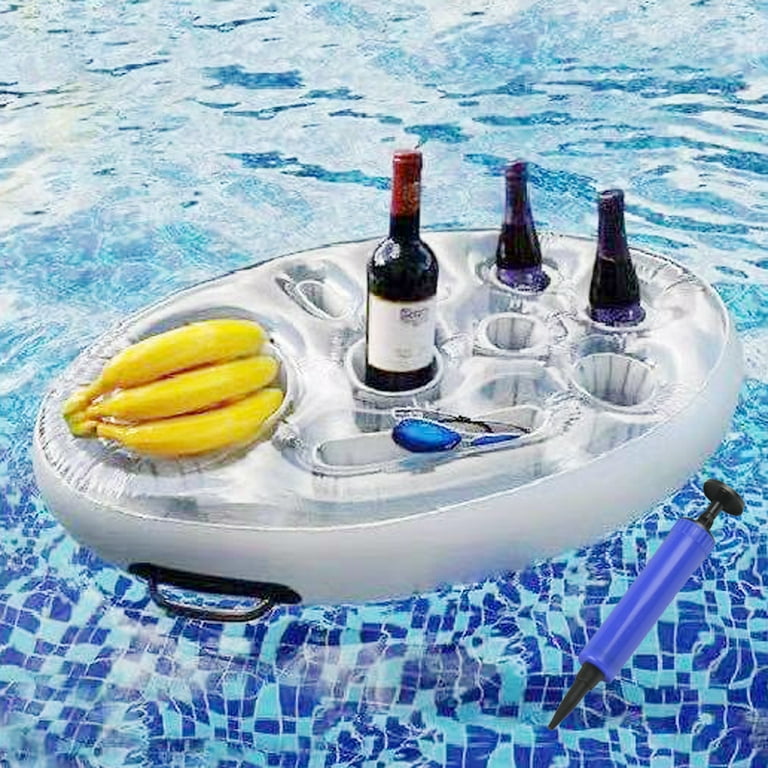 Cheap Summer Party Floating Pool Tray Bucket Cup Holder Pool Float Beer  Fruit Drinking Cooling Floating Tray Pool Pool Accessories