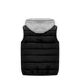 thumbnail image 4 of Puffer Vest Hoodie For Men Outdoor Winter Warm Thick Padded Vest Casual Stand Collar Hooded Outwear Sleeveless Jacket, 4 of 6