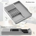 thumbnail image 6 of Knife Holder, in Drawer Block Holder with Expandable Cutlery Tray Kitchen Organizer Insert-Holds 11 Knive, 6 of 6