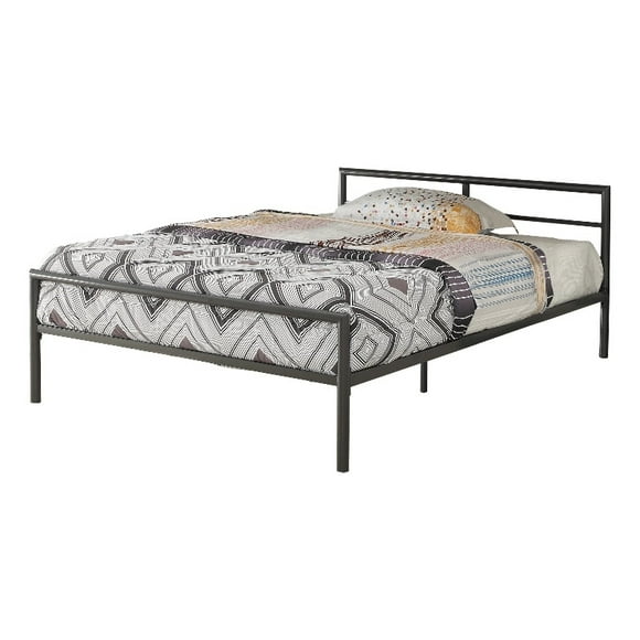 Coaster Fisher Contemporary Metal Full Platform Bed in Gray