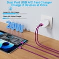 thumbnail image 2 of USB C Block, Hootek Dual Port PD20W+QC18W Type C Charger with 2Pack 6FT Charging Cable Type C Cable USB C to C Charging Cables USB C Wall Charger Adapter Type C Brick for iPhone 15 Samsung, Pink, 2 of 7
