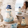 thumbnail image 7 of 3D Sea Glass Art Kit with LED, Coastal Snowman Craft Set, Sea Glass‑Style Pieces & Wooden Base, Lighted Beach‑Themed Holiday Decor Handmade Craft Gift, 7 of 7