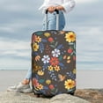 thumbnail image 4 of Uemuo Colorful Flowers with Butterfly Printed Washable Luggage Cover - Fashion Suitcase Protector Fits 18-32 Inch Luggage -Large, 4 of 9