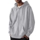 thumbnail image 3 of MHFRRA Sudadera con Capucha para Hombre, de Manga Larga, Informal, con Cordón y Bolsillo Gris, 3 of 3