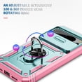 thumbnail image 3 of KOMI for Google Pixel 8 Pro Case Military Grade Drop Shock Protection Cell Phone Cover with Slide Camera Cover Built-in 360° Rotate Ring Stand for Pixel 8 Pro 6.7 Pink, 3 of 5