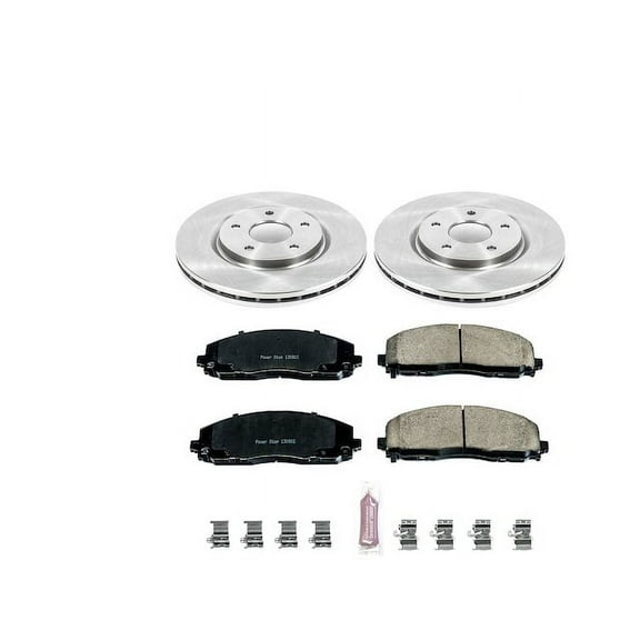 Front Brake Pad and Rotor Kit - Compatible with 2017 - 2024 Chrysler Pacifica FWD 2018 2019 2020 2021 2022 2023