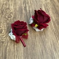 thumbnail image 2 of Wedding Rose Boutonniere with Pins for Groom Groomsman(B 07), 2 of 4