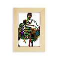 thumbnail image 1 of Marco de madera Vaca Ride China minoría dressing totem 5x7 pulgadas Unbranded, 1 of 4