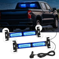 Nilight 40LED Blue Emergency Strobe Advisor Light Bar with Suction Cups Dash Safety Warning Hazard Flashing Lights Interior Front/Rear Windshield for Trucks Construction Vehicles