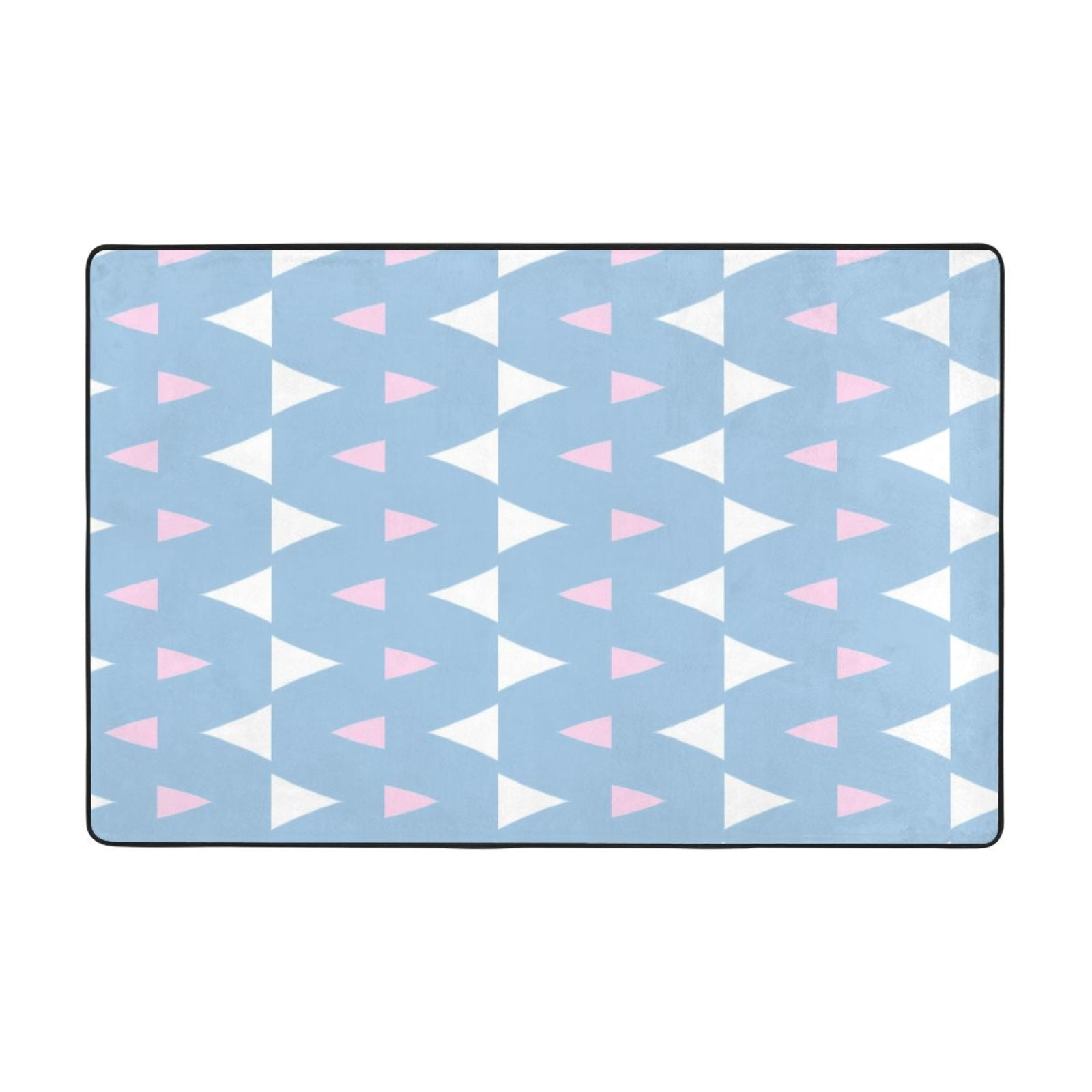 Bathroom Rug Non-Slip Mat, Super Soft Absorbent Bath Mat - Blue Fabric Art Flannel Non-Slip ...