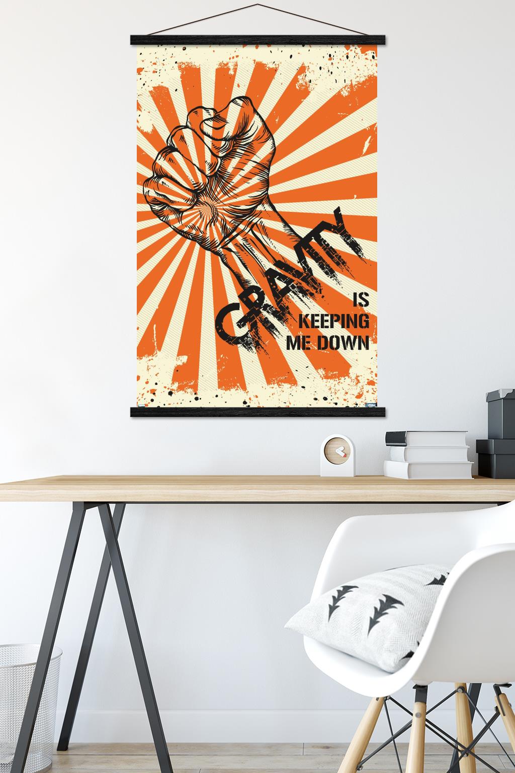 Lunch Hour Productions - Gravity Keeping Me Down Wall Poster with Magnetic Frame, 22.375" x 34"