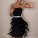 thumbnail image 3 of ALSLIAO Vestido elegante de noche para mujer, con lentejuelas y borlas, color negro, talla M, 3 of 8