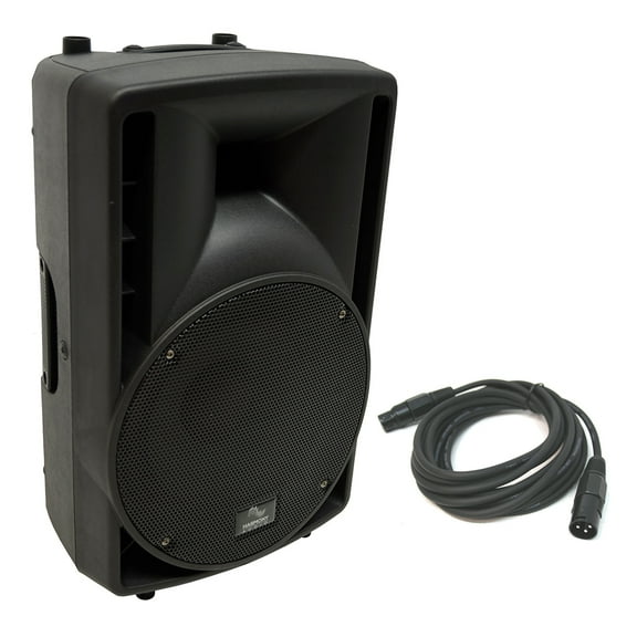Harmony Audio HA-C10A Pro DJ 10" Powered 400W Active PA Speaker & 15FT XLR Cable